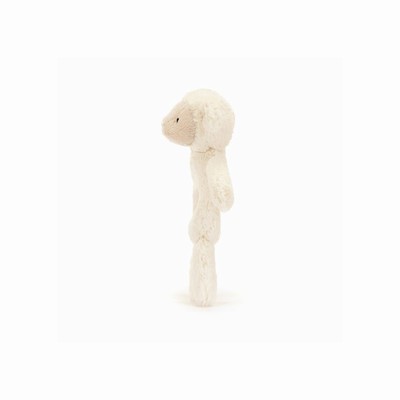 Jellycat Bashful Lamb Ring Rattle USA | 41986YHRE